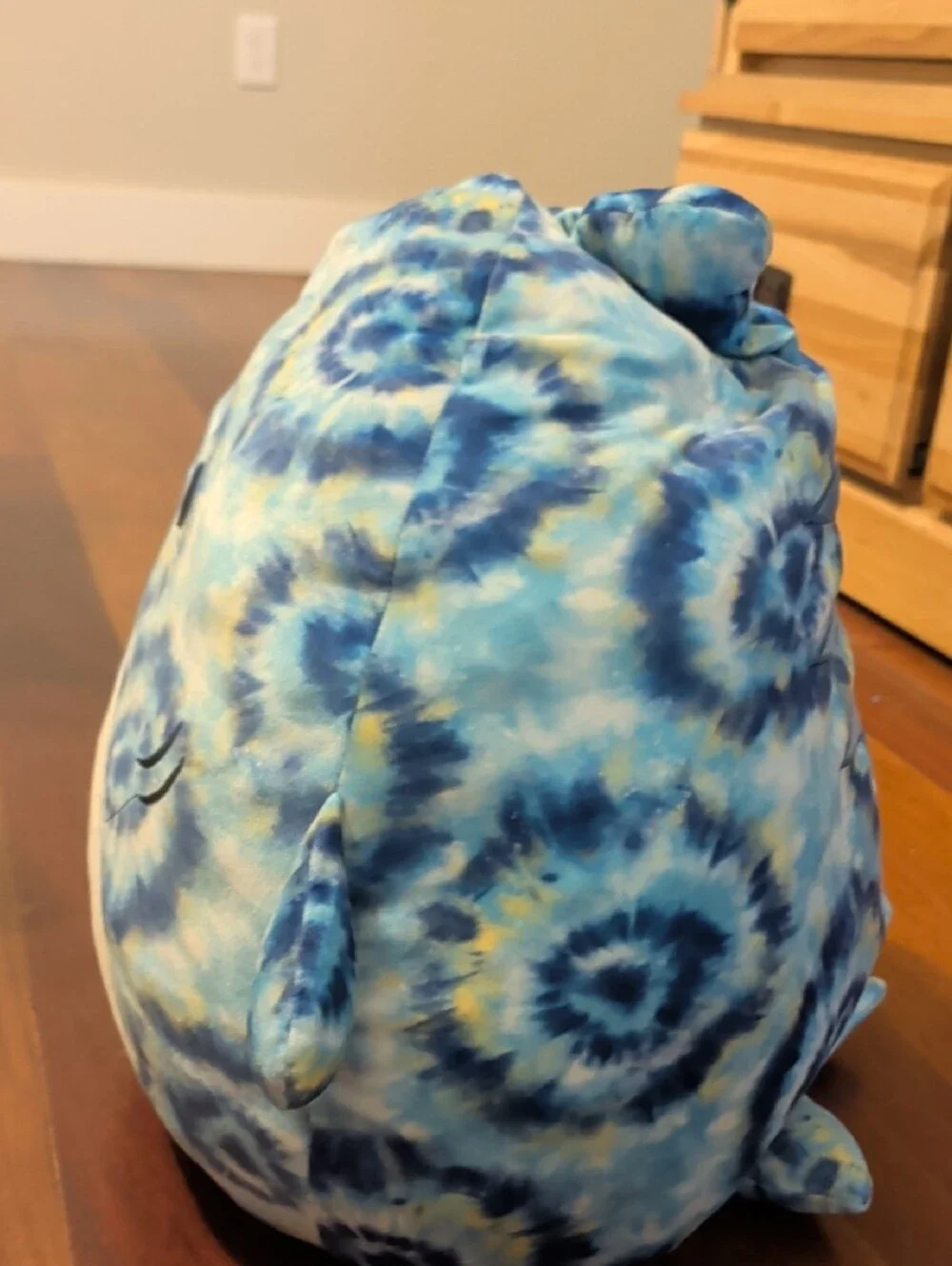 Squishmallows Blue Tie-Dye Shark Plush Pillow